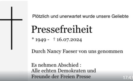 Tot der Pressefreiheit